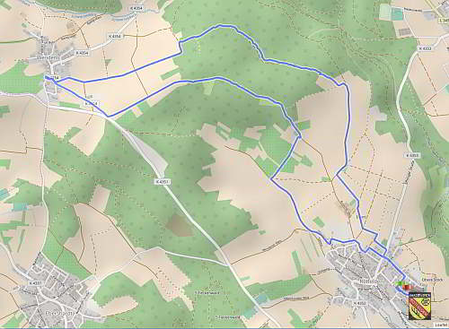 IVV-Wanderstrecke Rotfelden 2018 über 10 km Länge