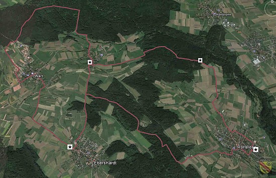 IVV Rotfeldfen2015 Streckenverlauf