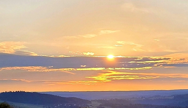 Sonnenuntergang in Rotfelden am Aussichtspunkt Augenblickrunde